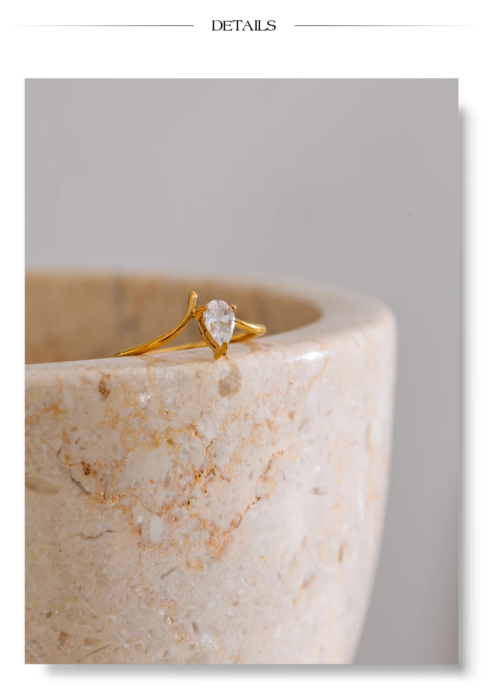 Crystal Solitaire Ring