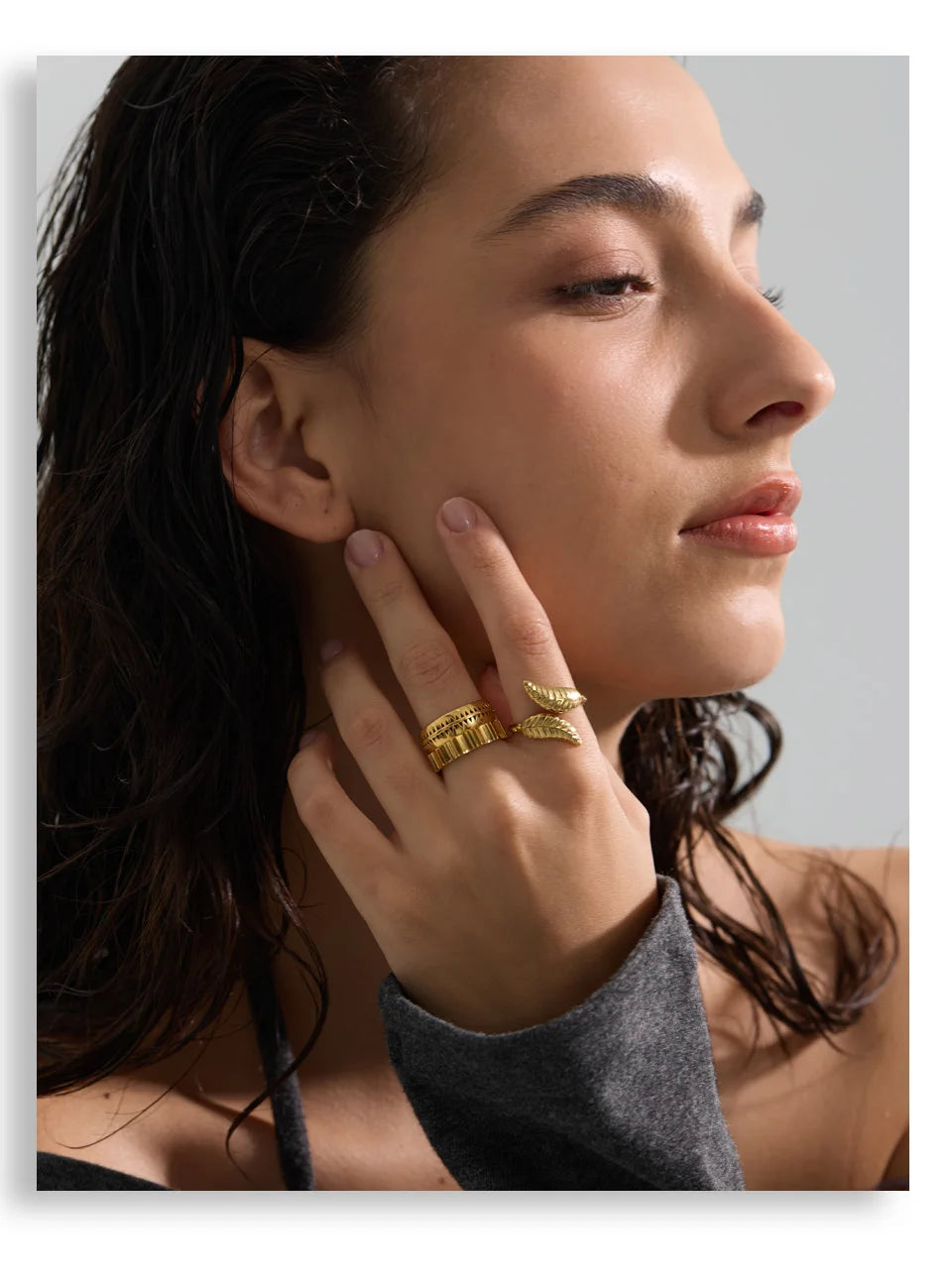 Golden Leaf Ring