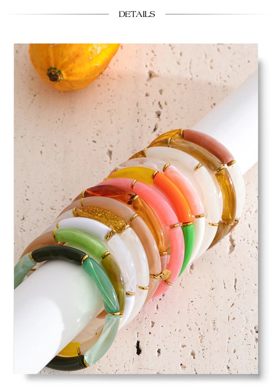 Acrylic & Gold Bangle