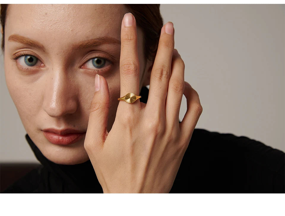 Sunburst Signet Ring