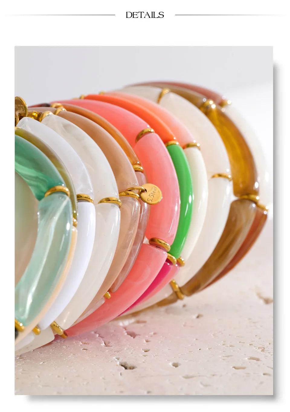 Acrylic & Gold Bangle