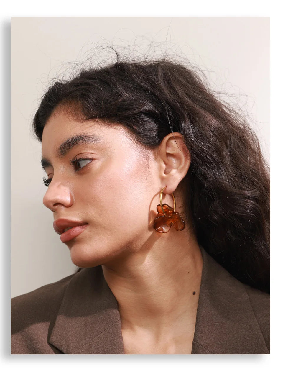 Amber Bloom Hoops
