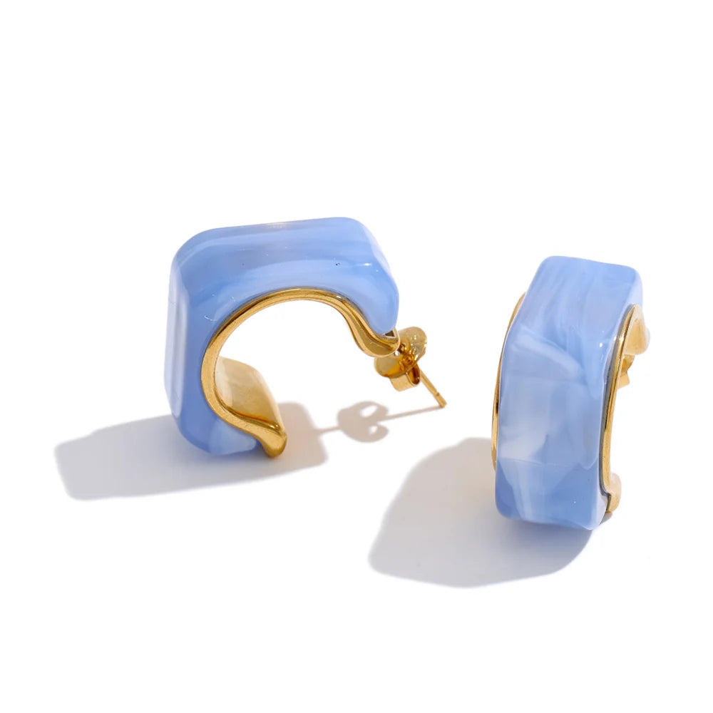 Fashionable Resin Hoops