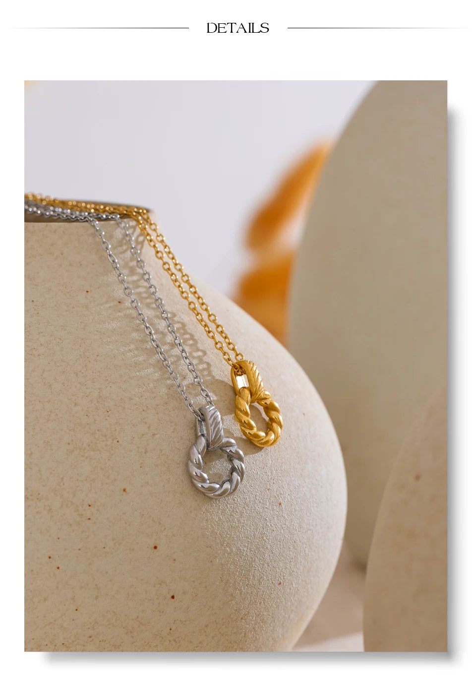 Braided Knot Pendant Necklace