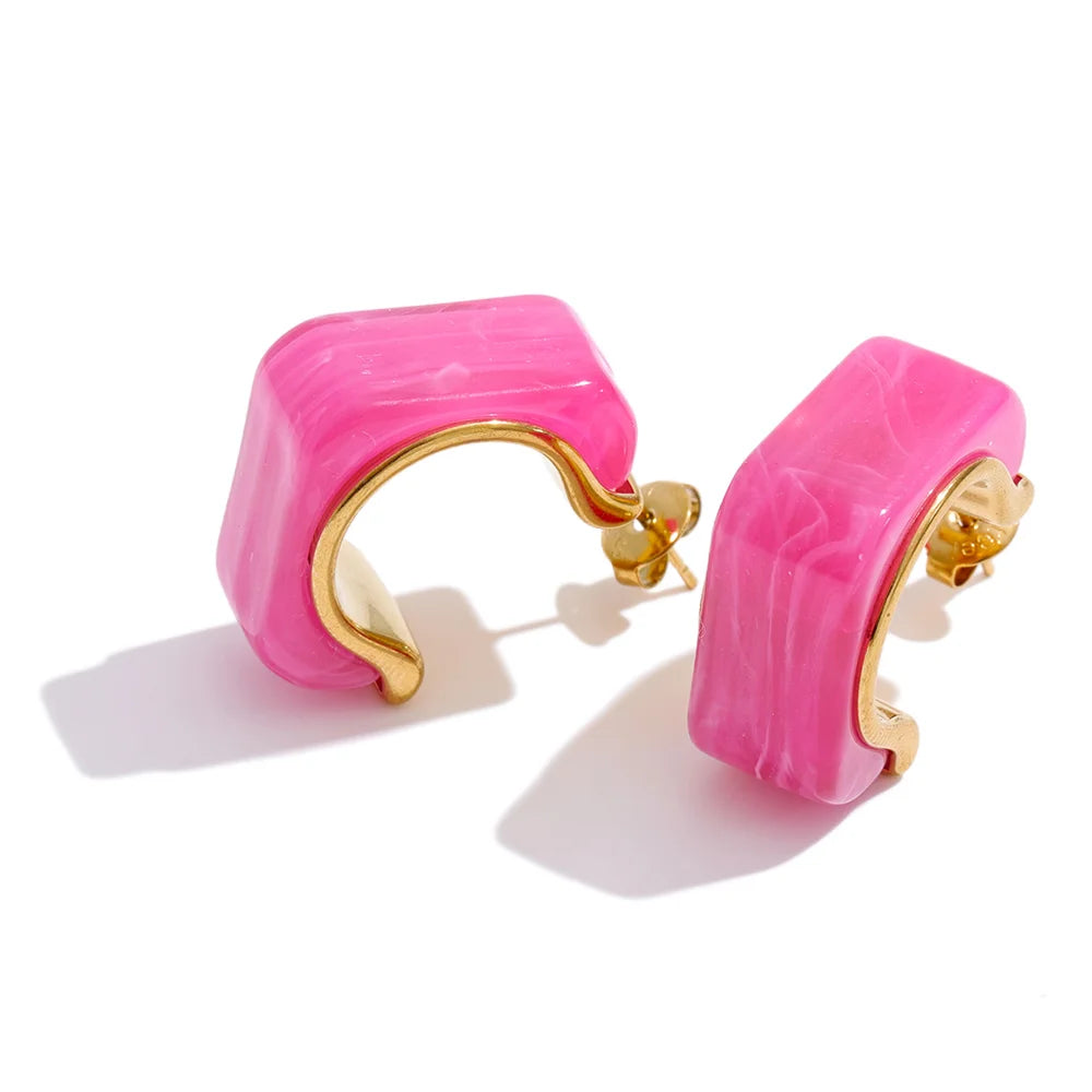 Fashionable Resin Hoops