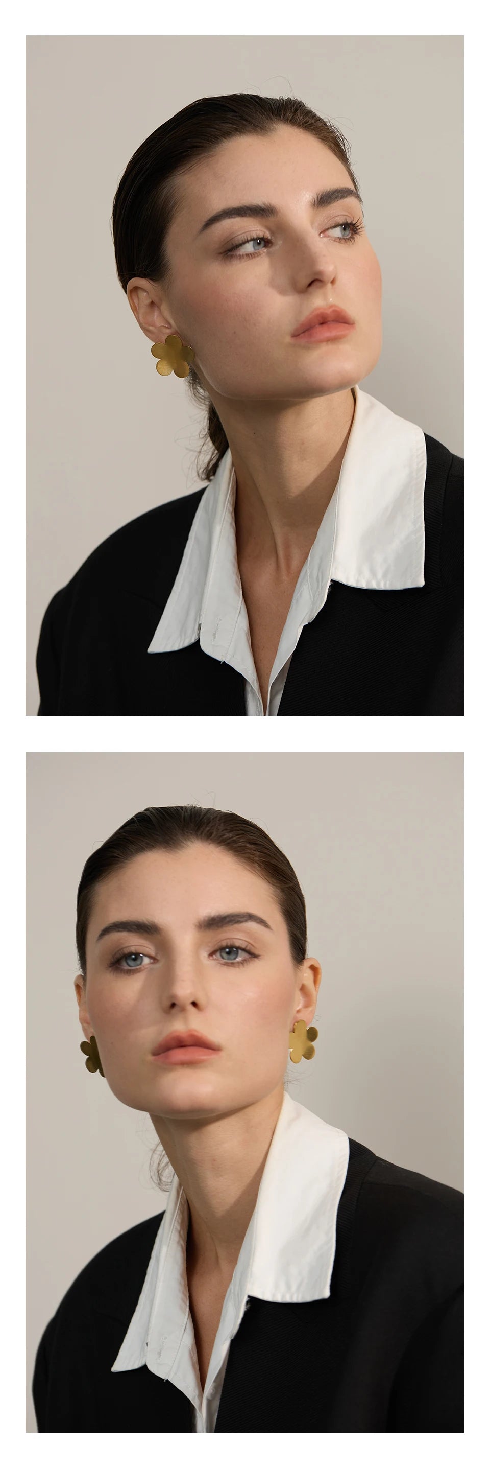 Gold Flower Earrings