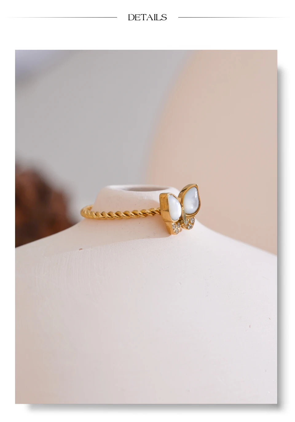 Butterfly Pearl Ring