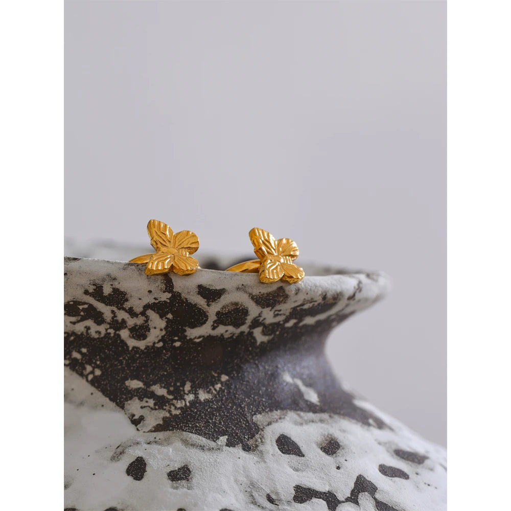 Butterfly Hoop Earrings