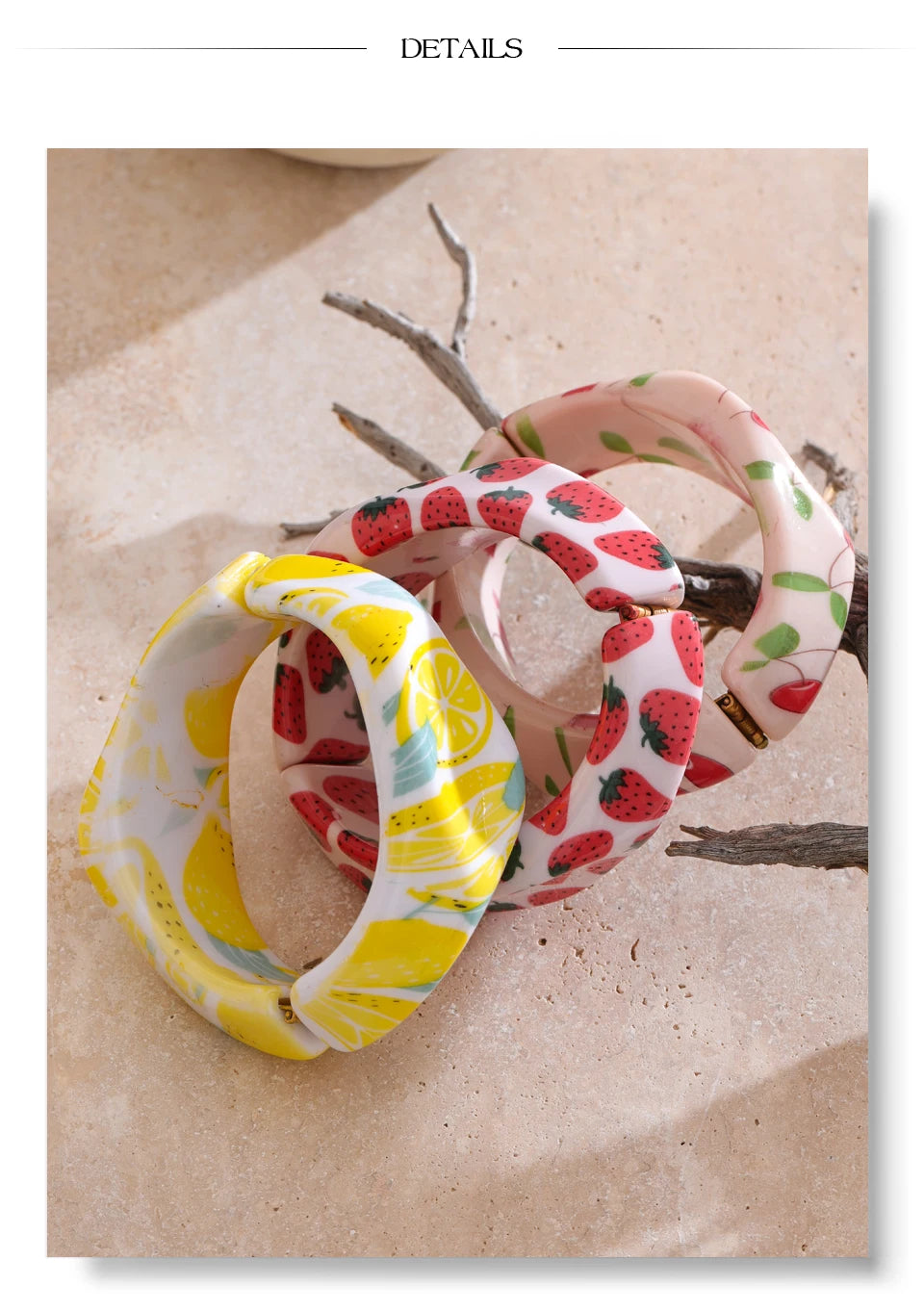 Lemon Resin Bracelet