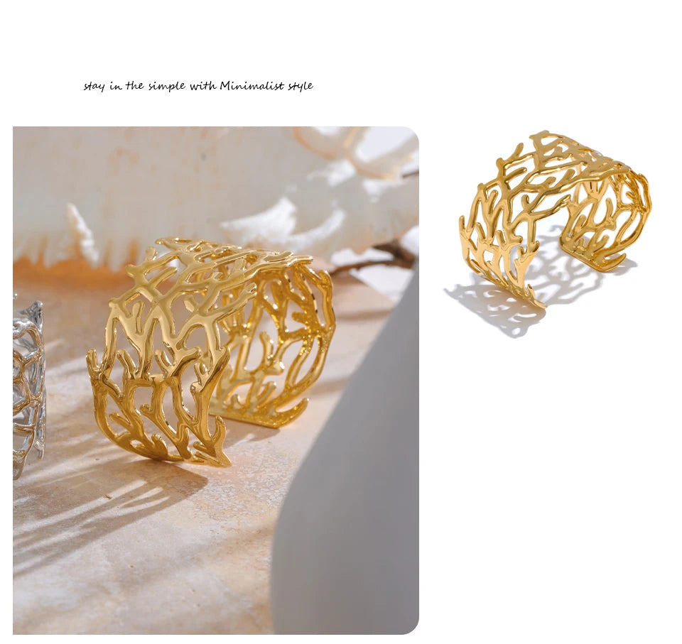 Golden Reef Cuff Bracelet