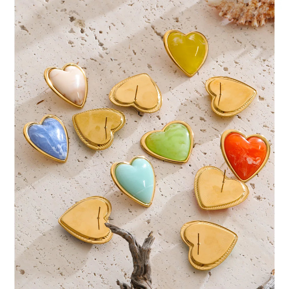 Heart Stud Earrings