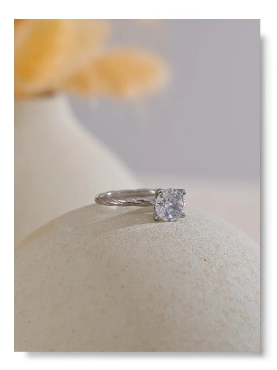 Elegant CZ Engagement Ring