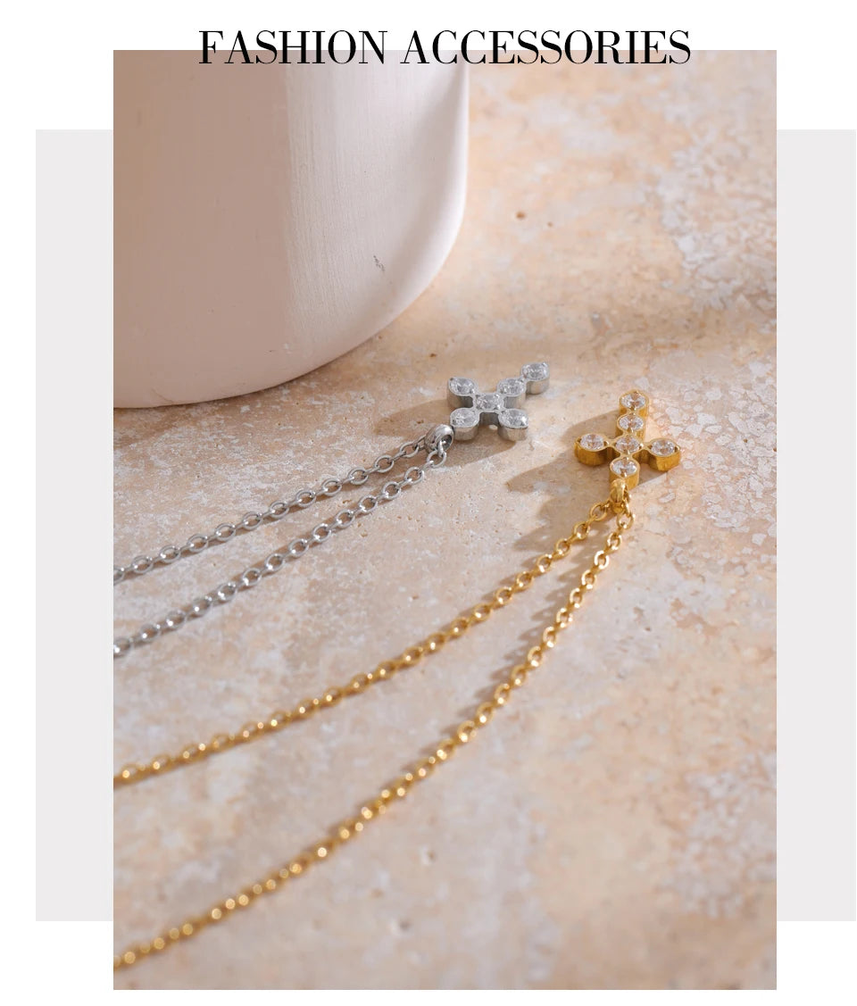 Crystal Cross Necklace