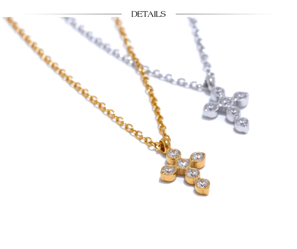 Crystal Cross Necklace