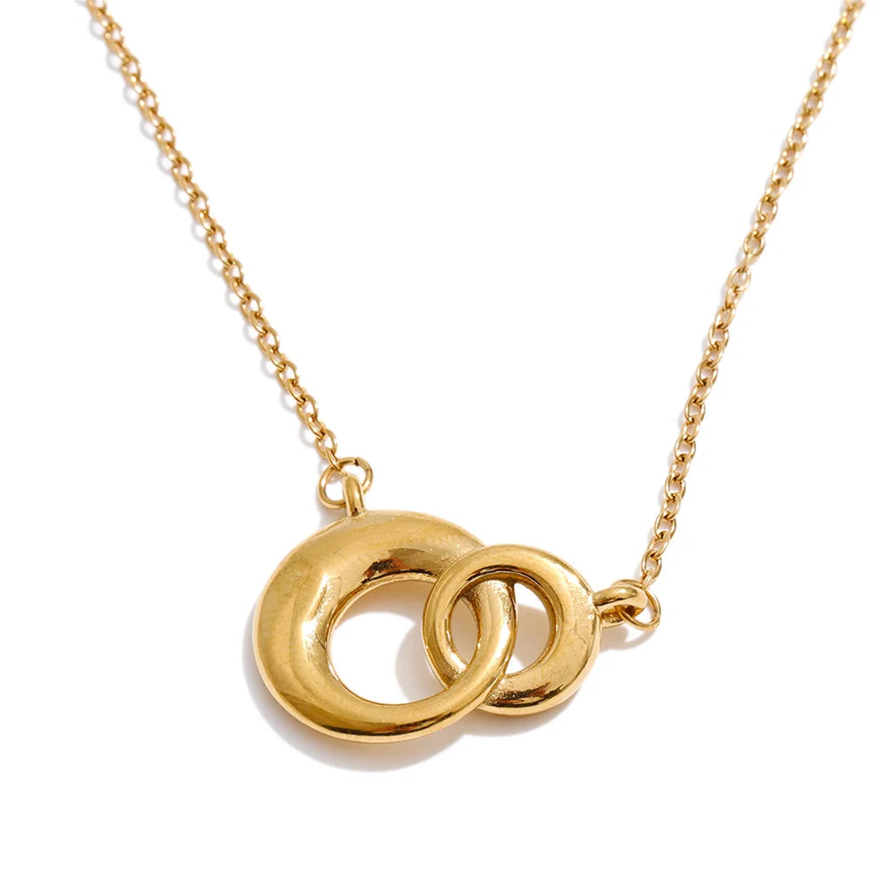 Double Ring Necklace