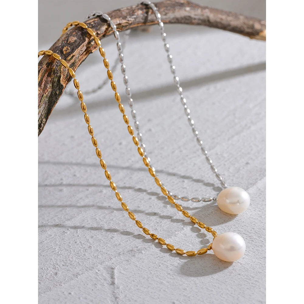 Radiant Freshwater Pearl Pendant Necklace