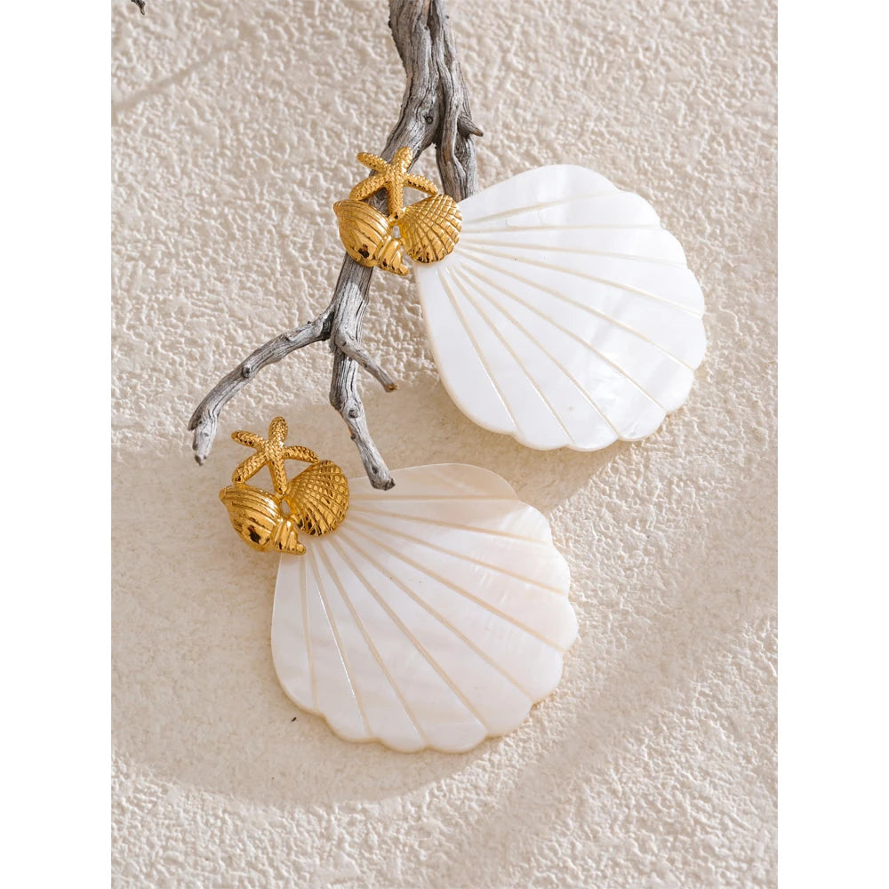 Shell Statement Earrings