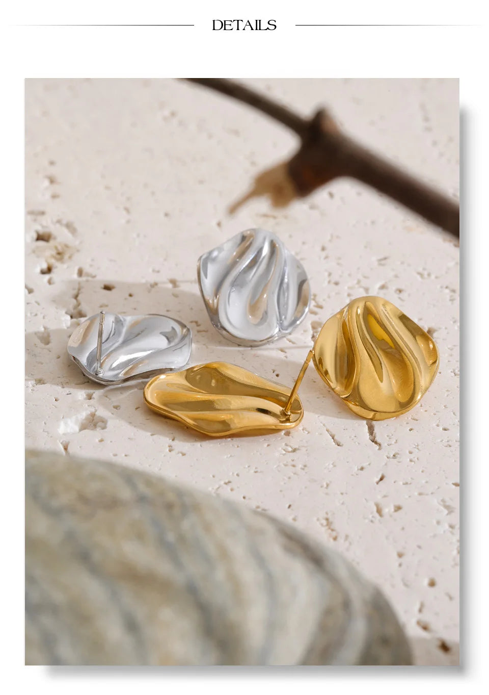 Sculpted Gold Earrings