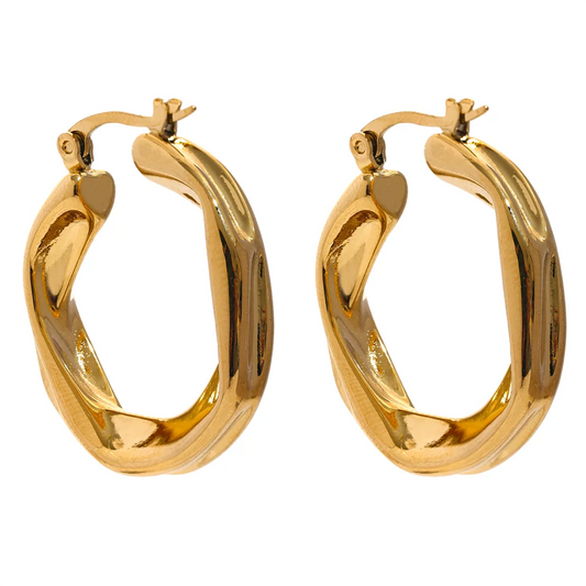 Sleek Geometric Hoop Earrings