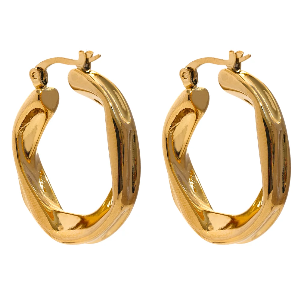 Sleek Geometric Hoop Earrings