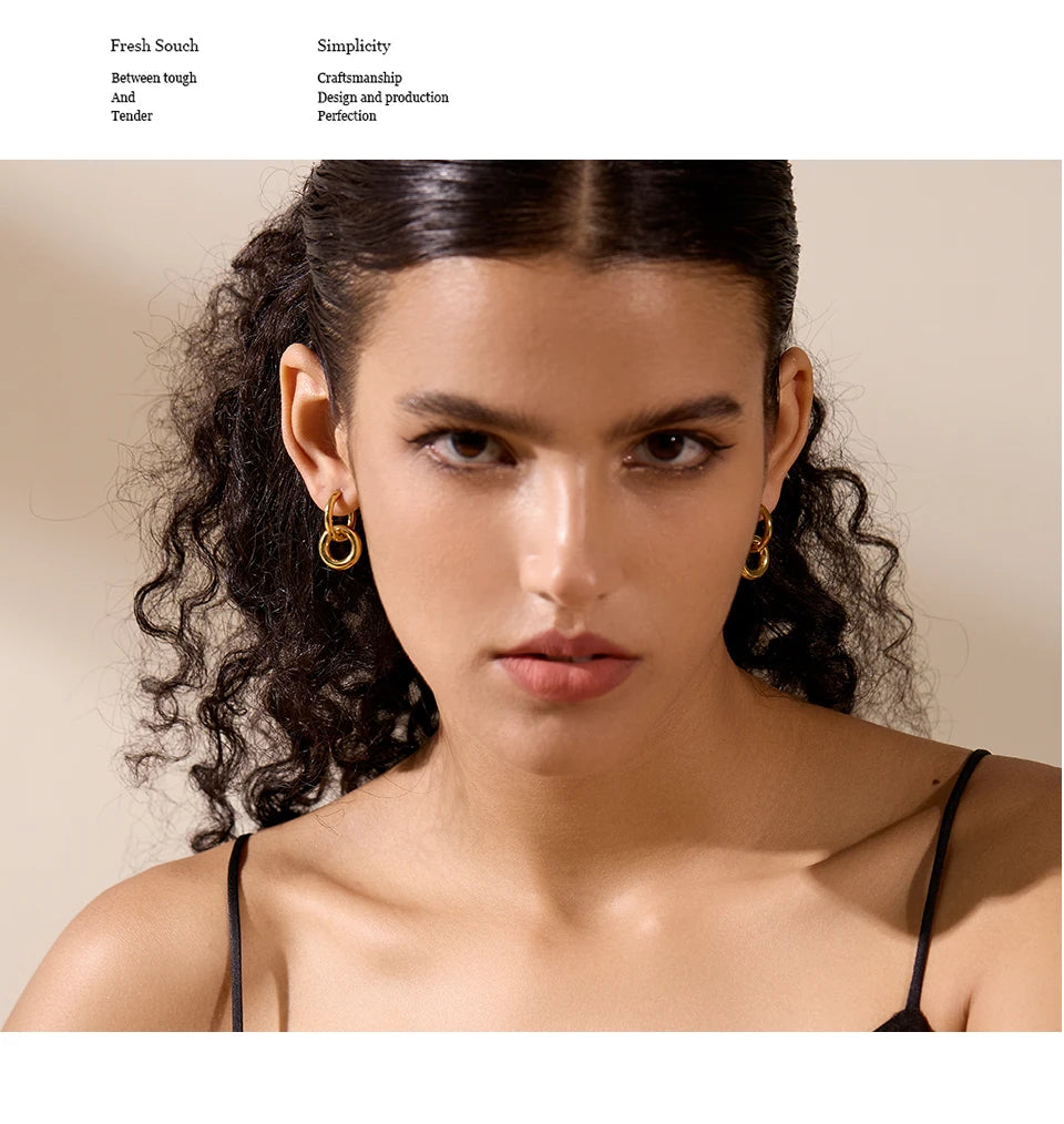 Double-Link Drop Earrings