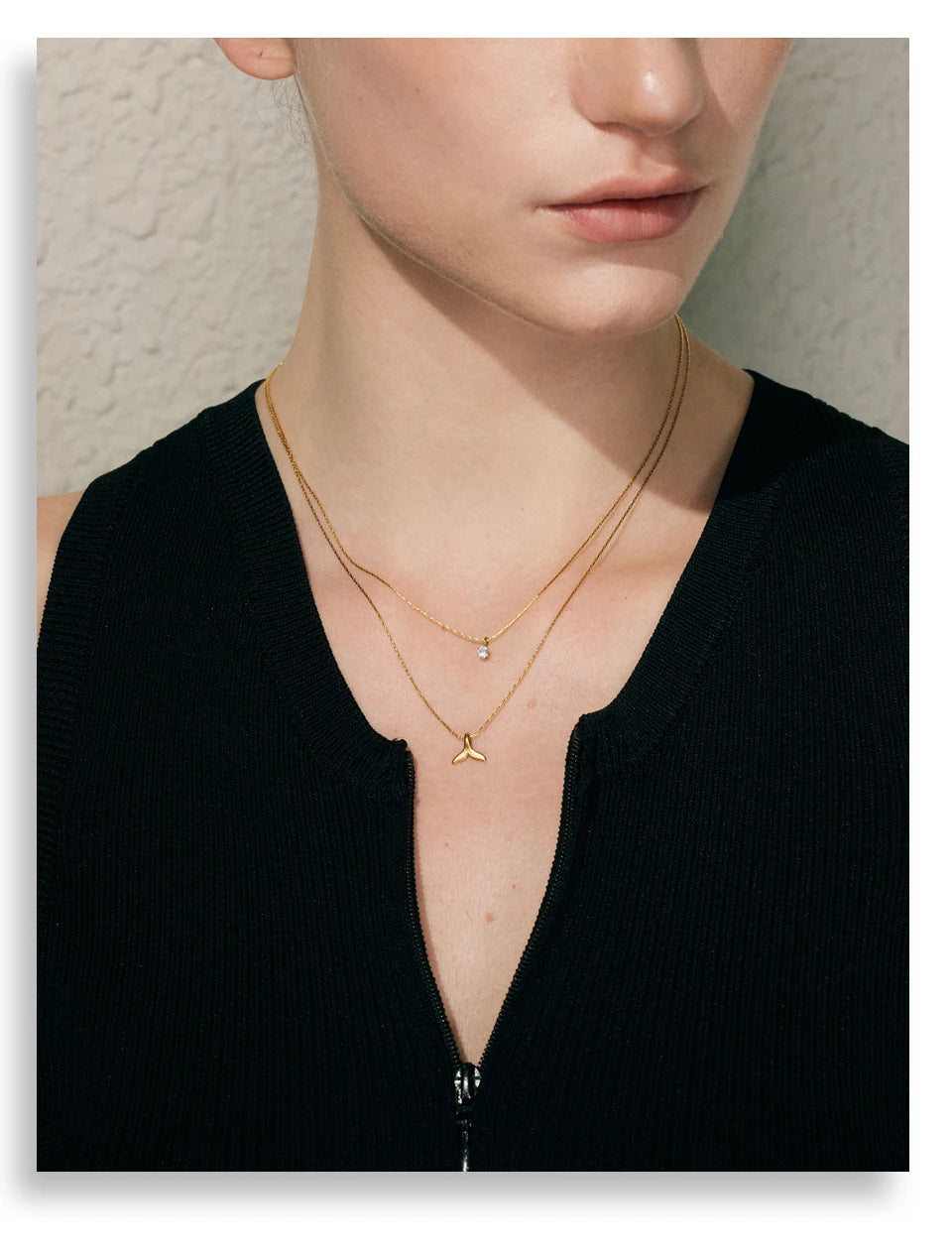 Twin Layer Starfish Necklace