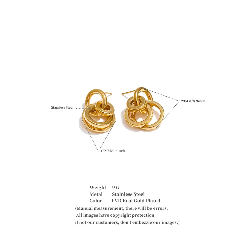Interlocking Circle Earrings