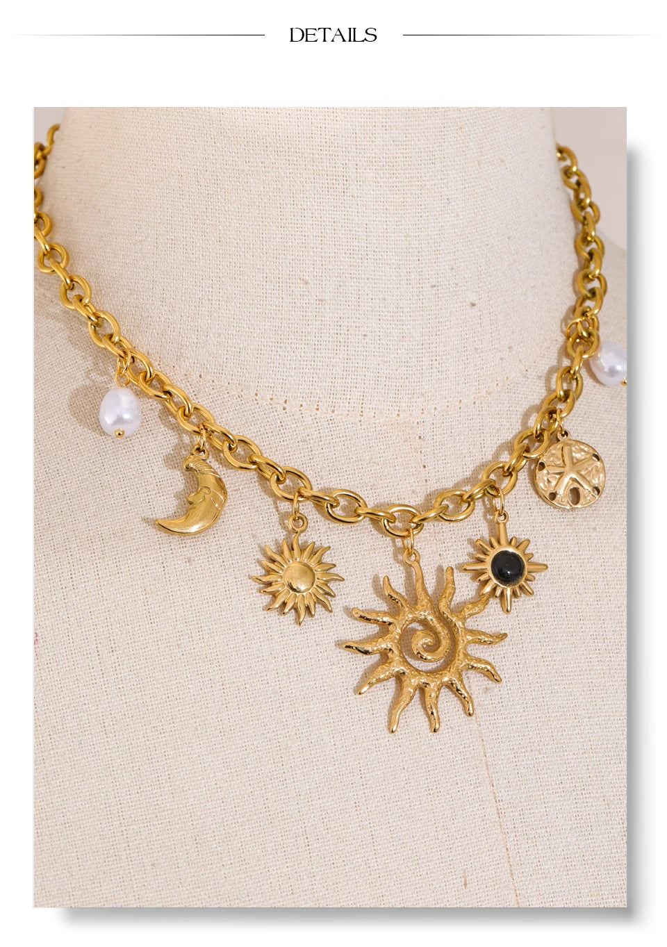 Radiant Sun Charm Necklace