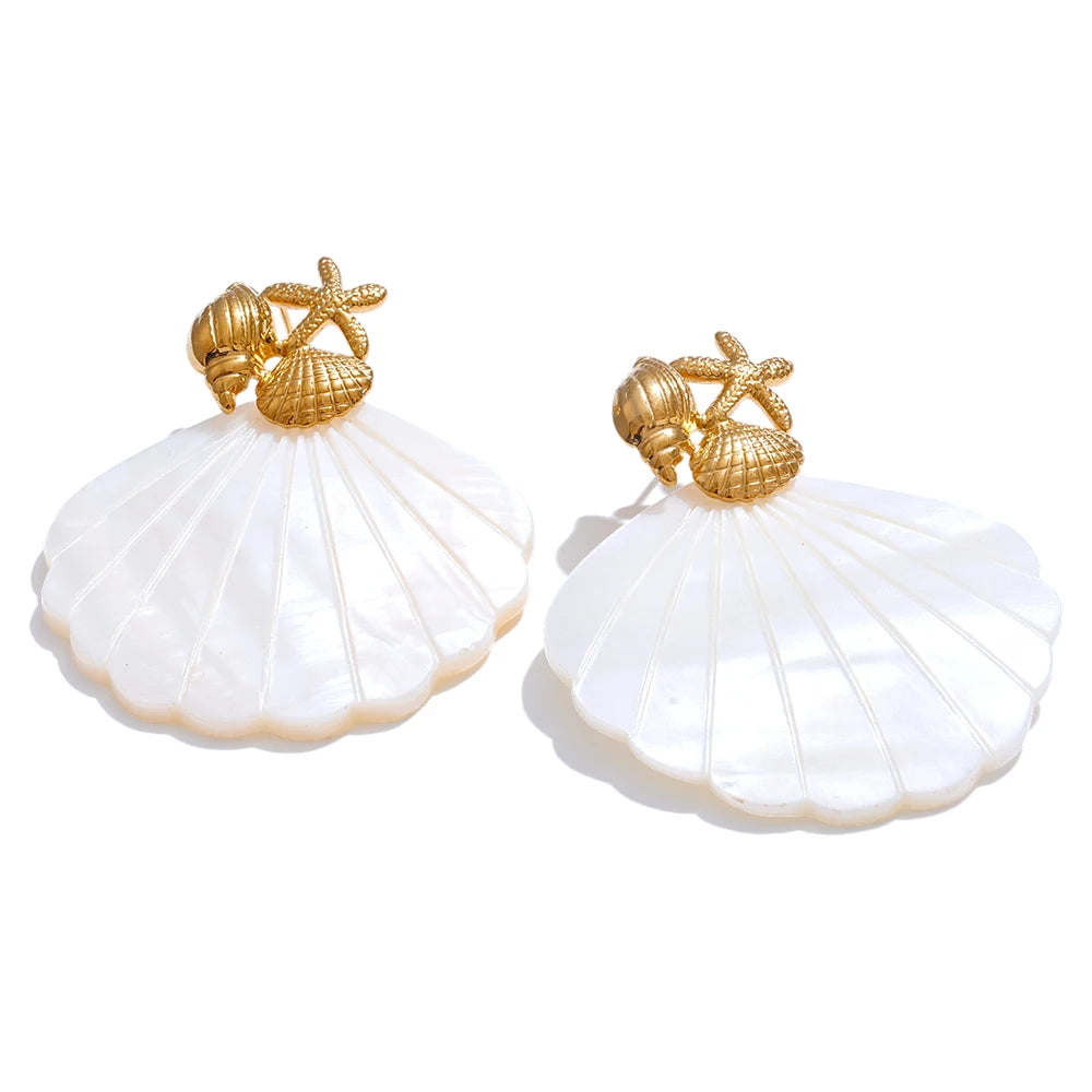 Shell Statement Earrings