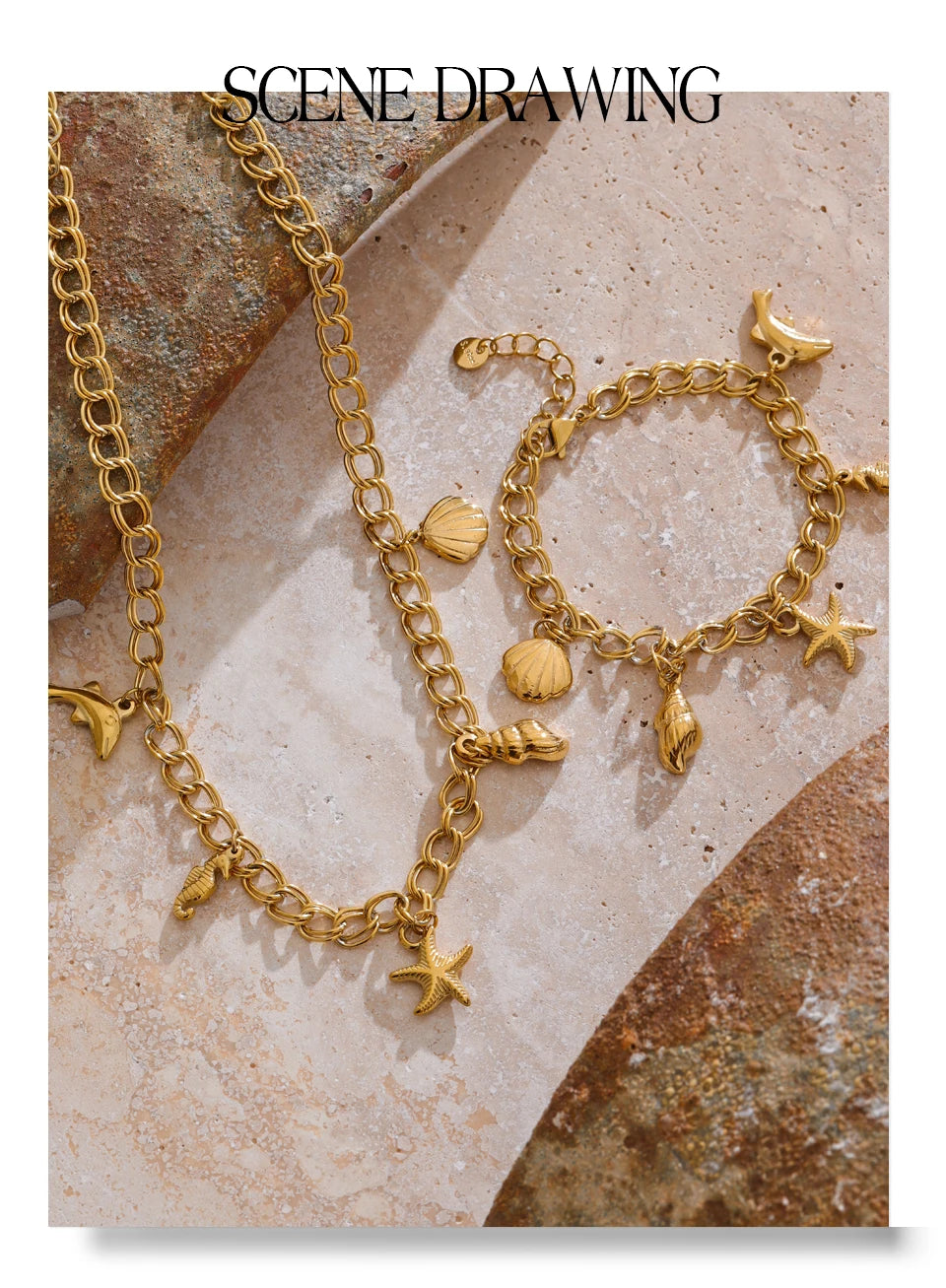 Celestial Charm Bracelet & Necklace Set