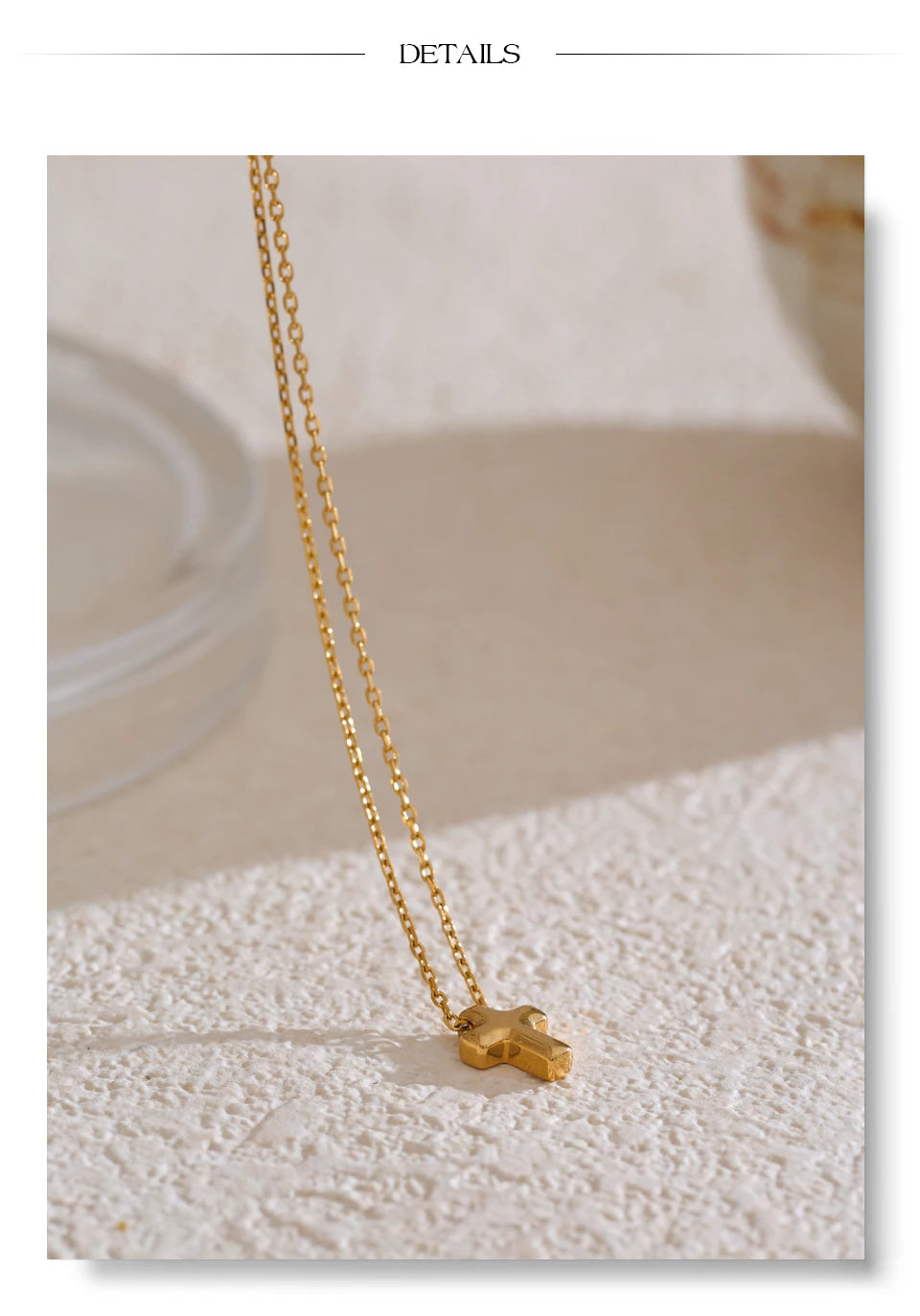Minimal Cross Necklace