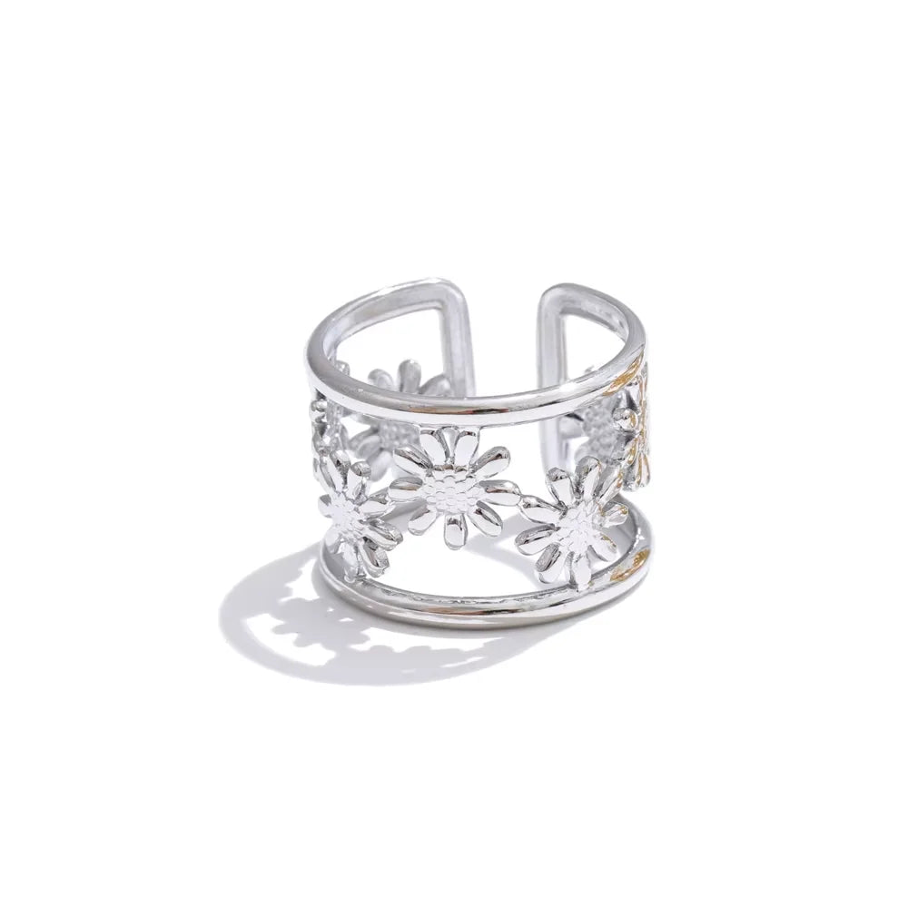 Golden Bloom Cuff Bracelet