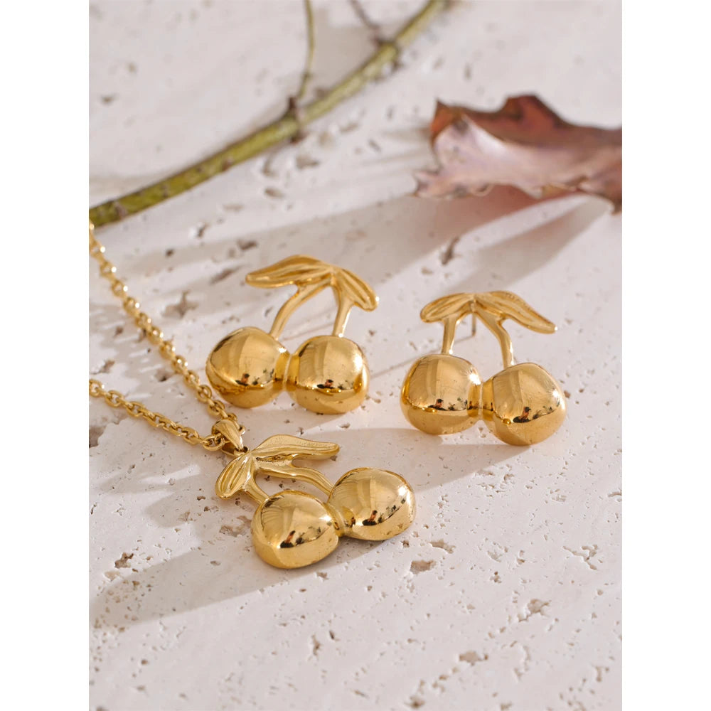 Cherry Charm Jewelry Set