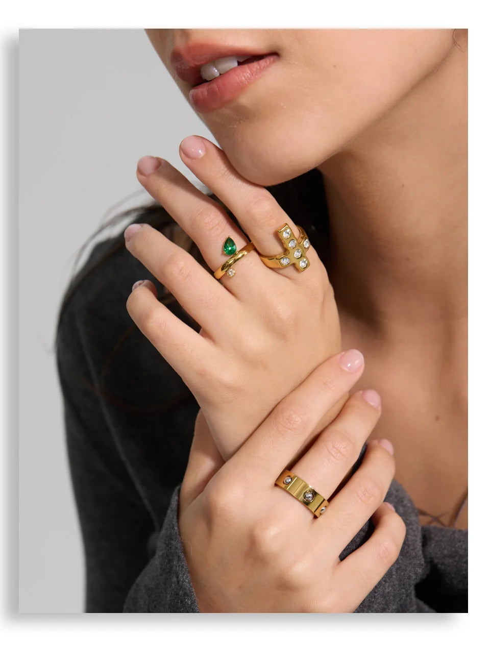 Pavé Cross Ring