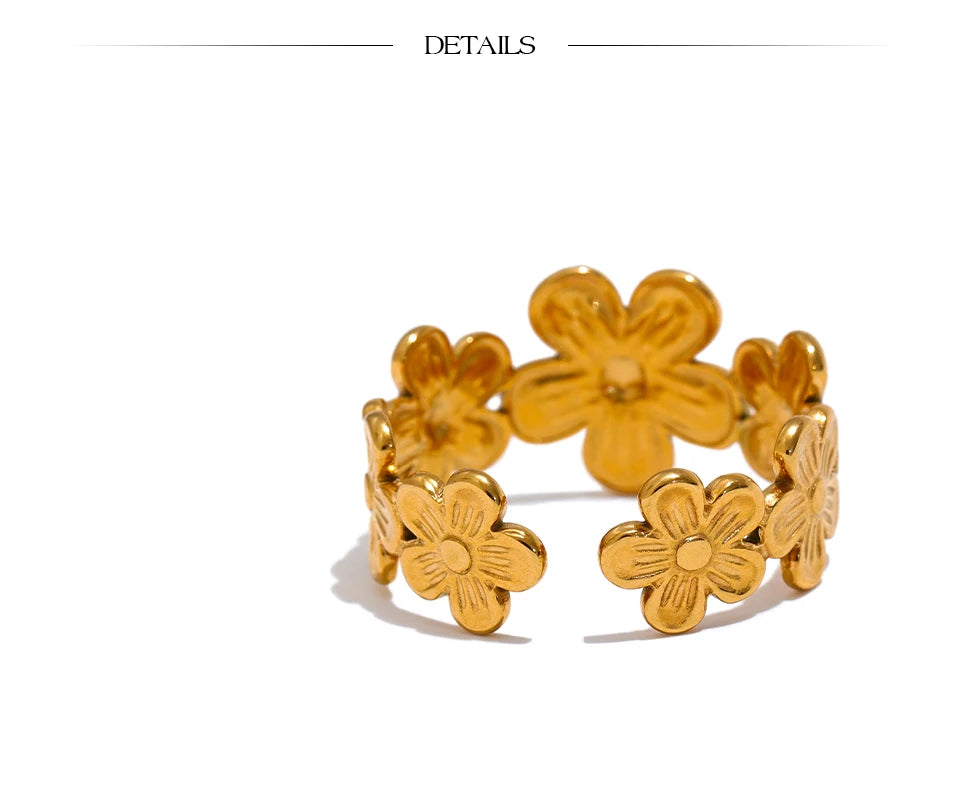 Textured Floral Ring