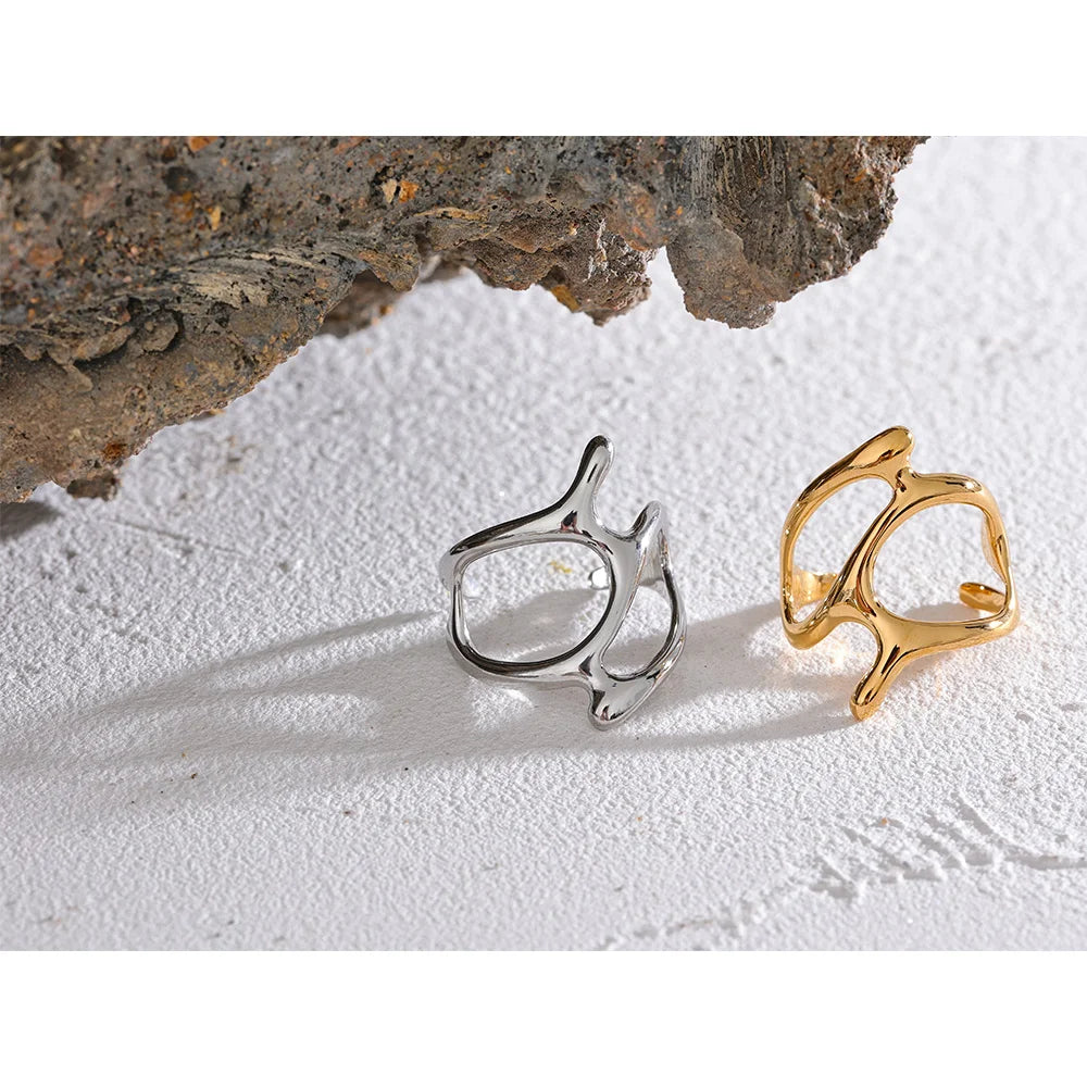 Modern Art Open Cuff Ring