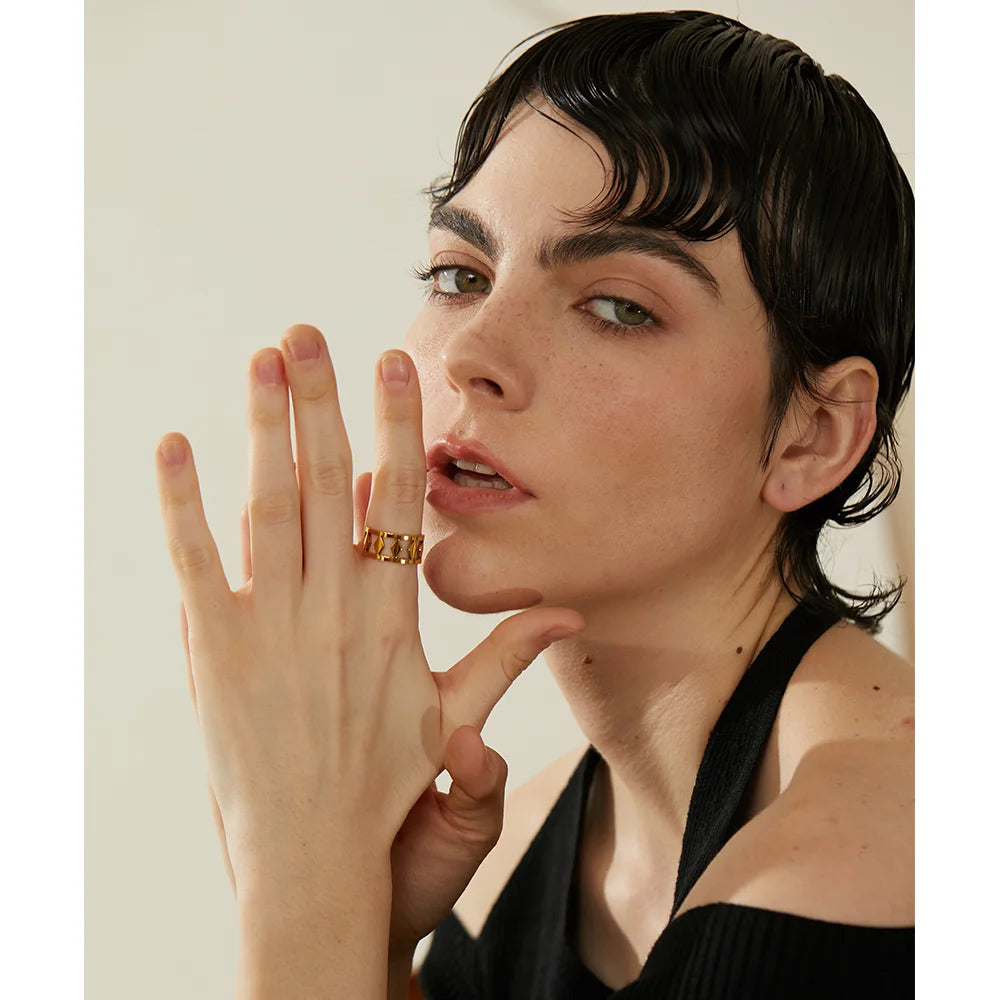 Textured Gold Ring