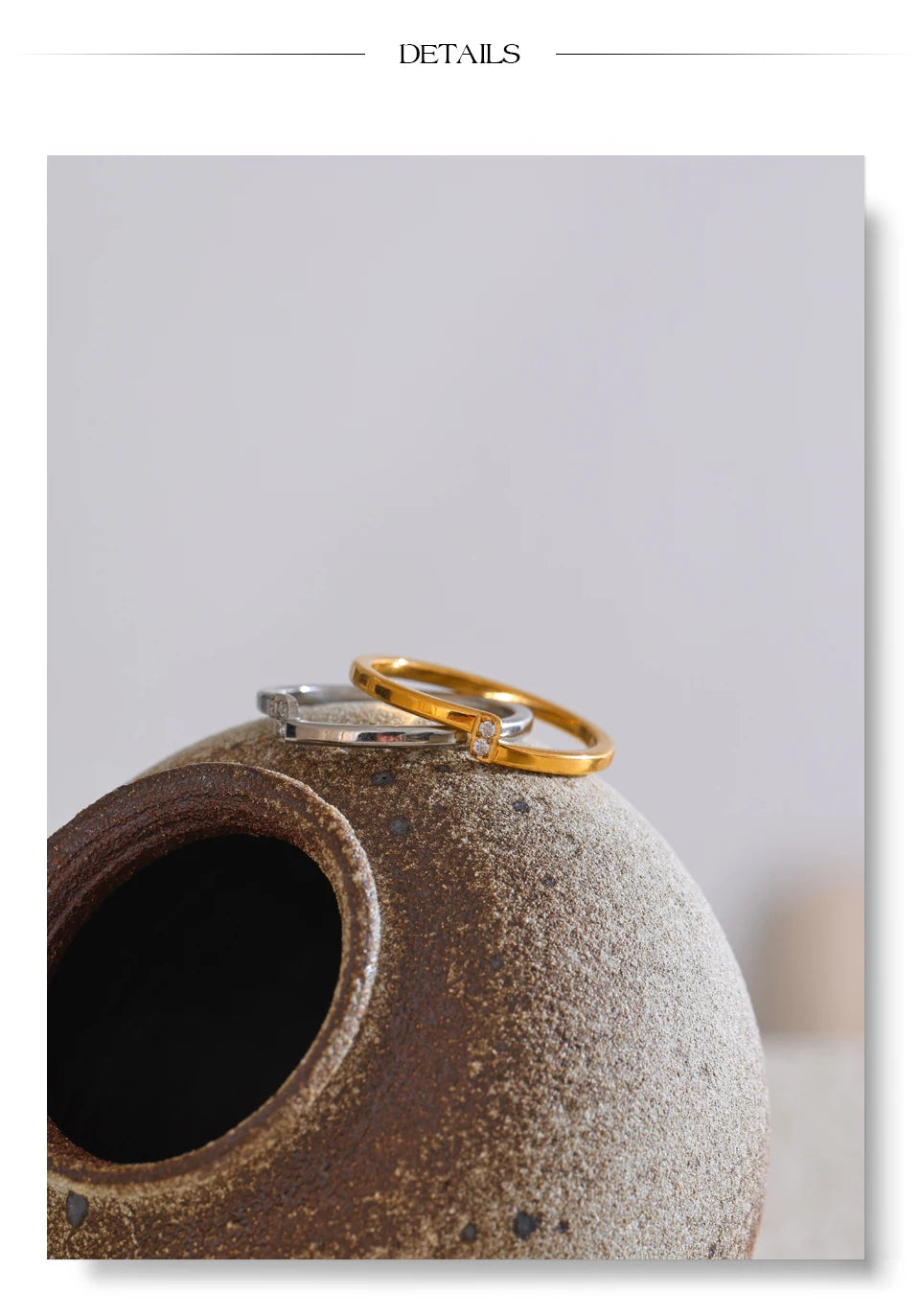 Minimal Crystal Band Ring