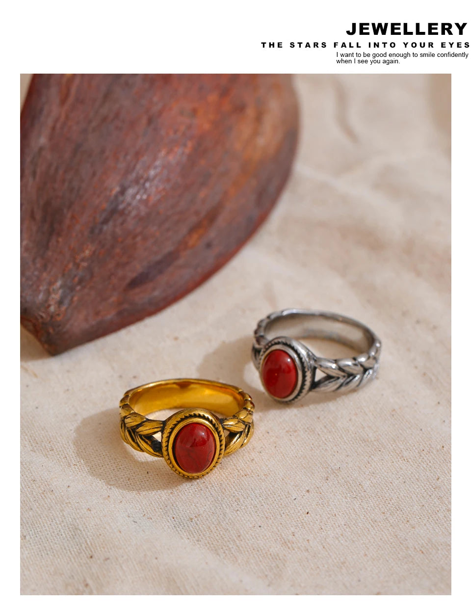 Garnet-Inspired Oval Ring
