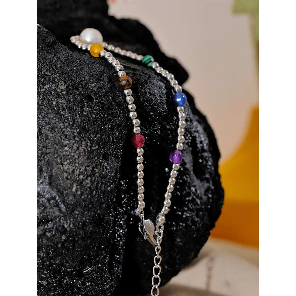 Beaded Bracelet with Multicolor Accents