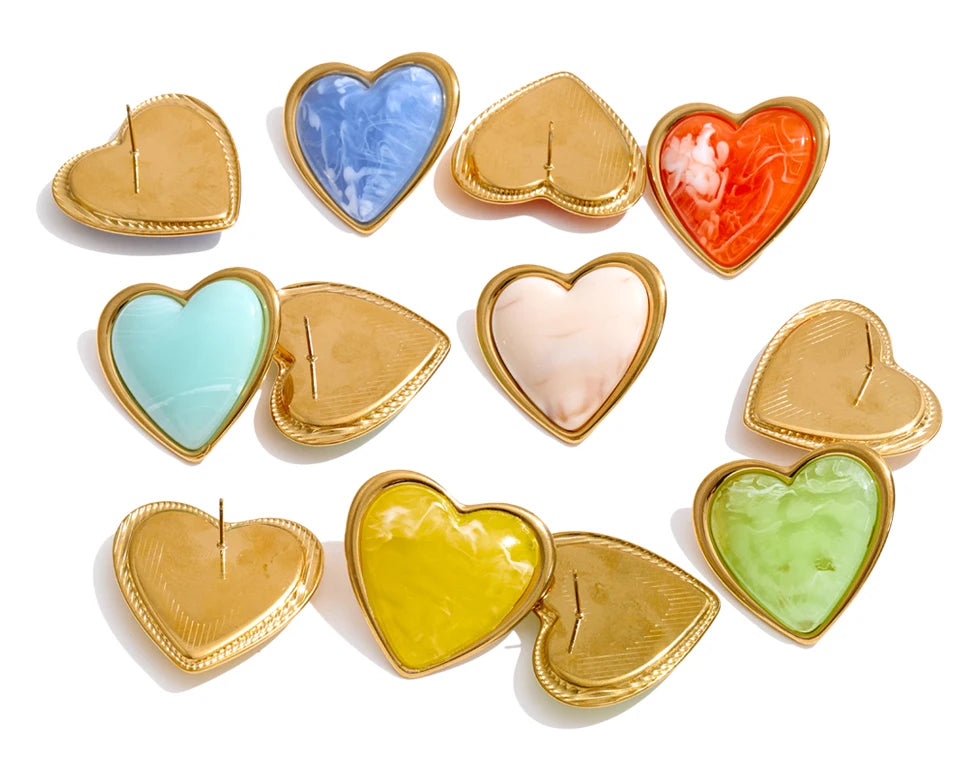 Heart Stud Earrings