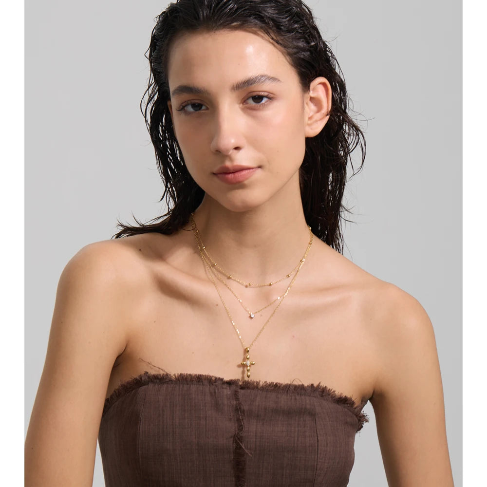 Layered Cross Necklace