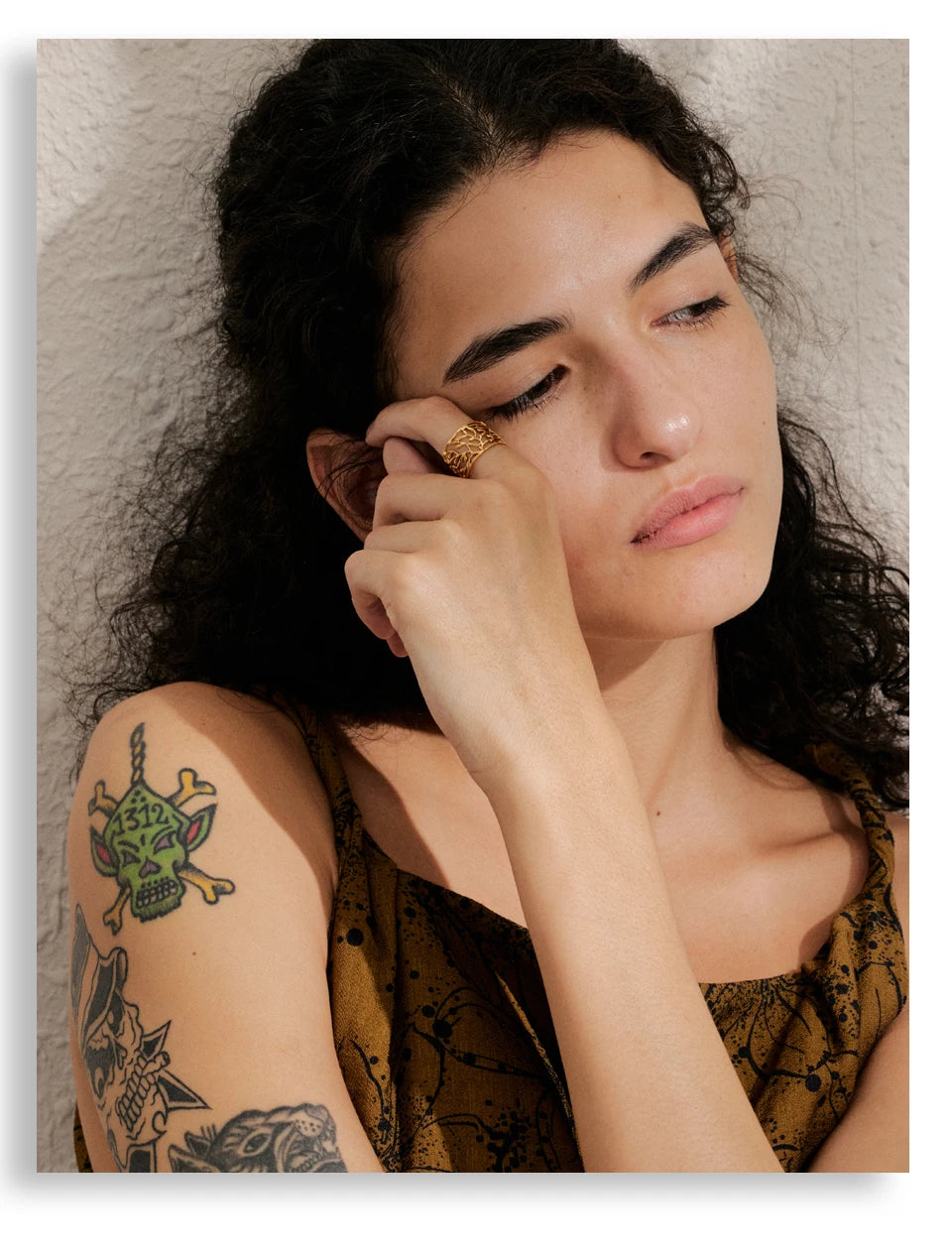 Golden Lace Statement Ring