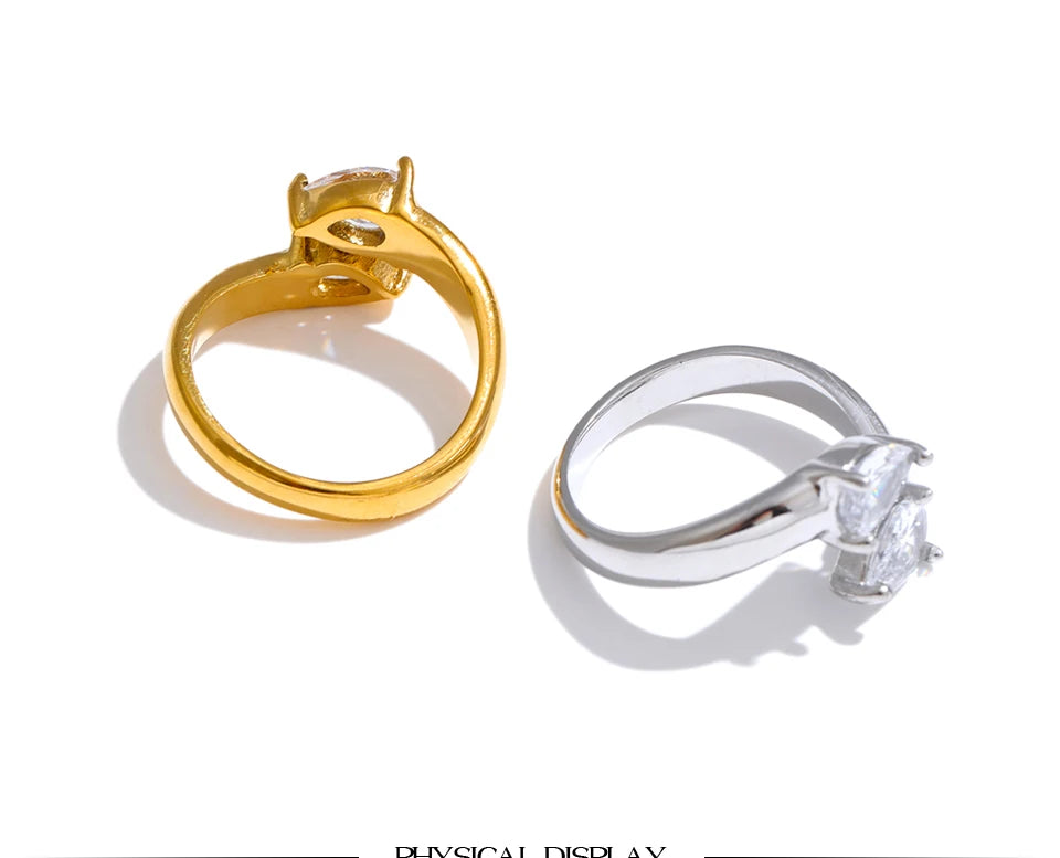 Double Crystal Ring