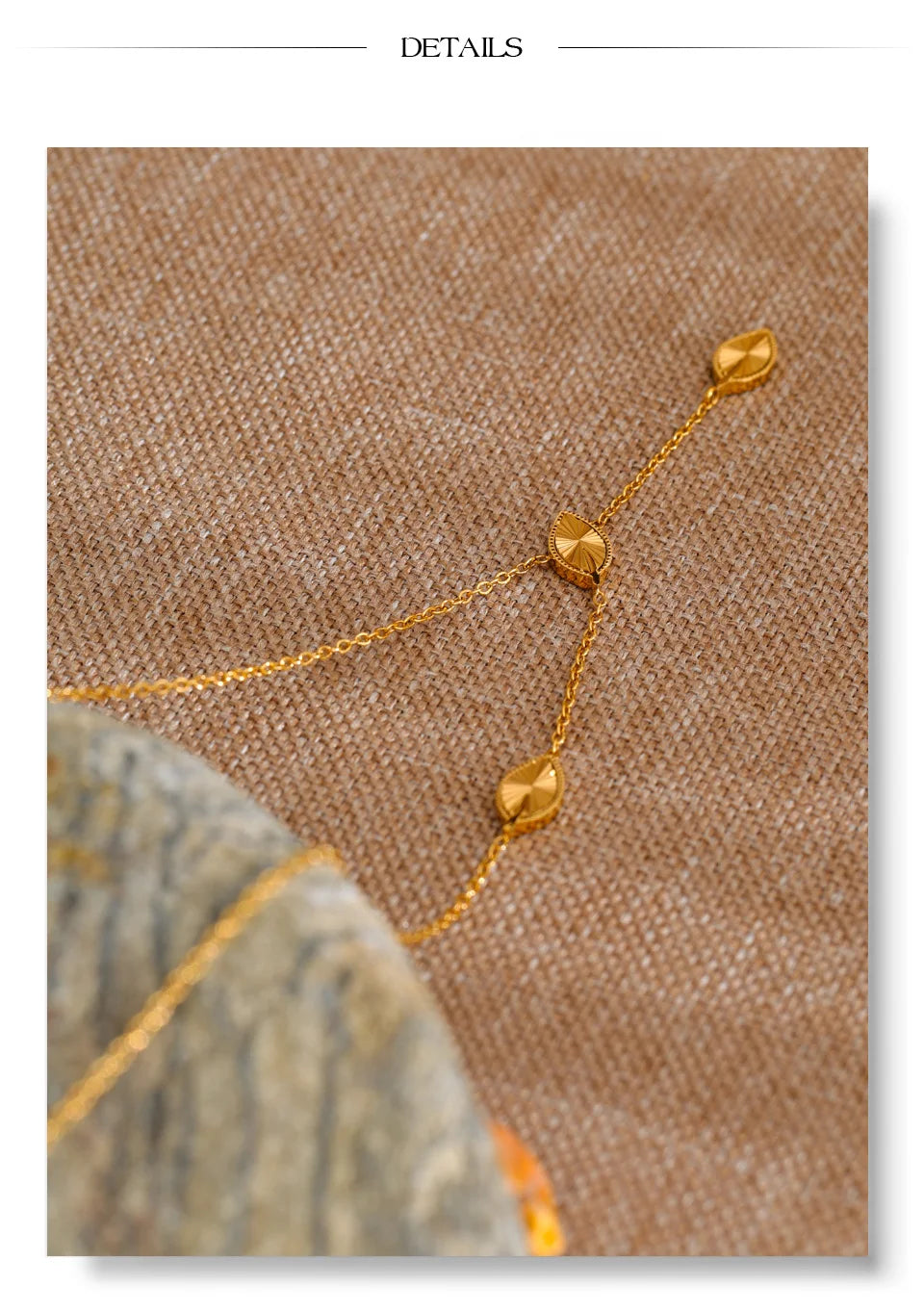 Golden Drop Lariat Necklace
