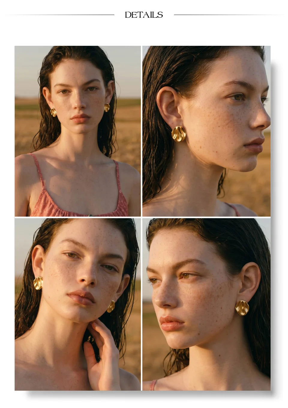 Sculpted Gold Earrings