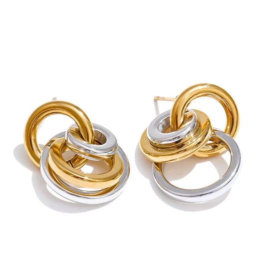 Interlocking Circle Earrings