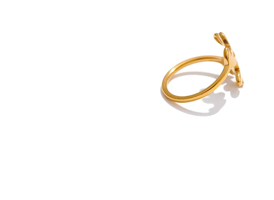 Double Clover Open Ring