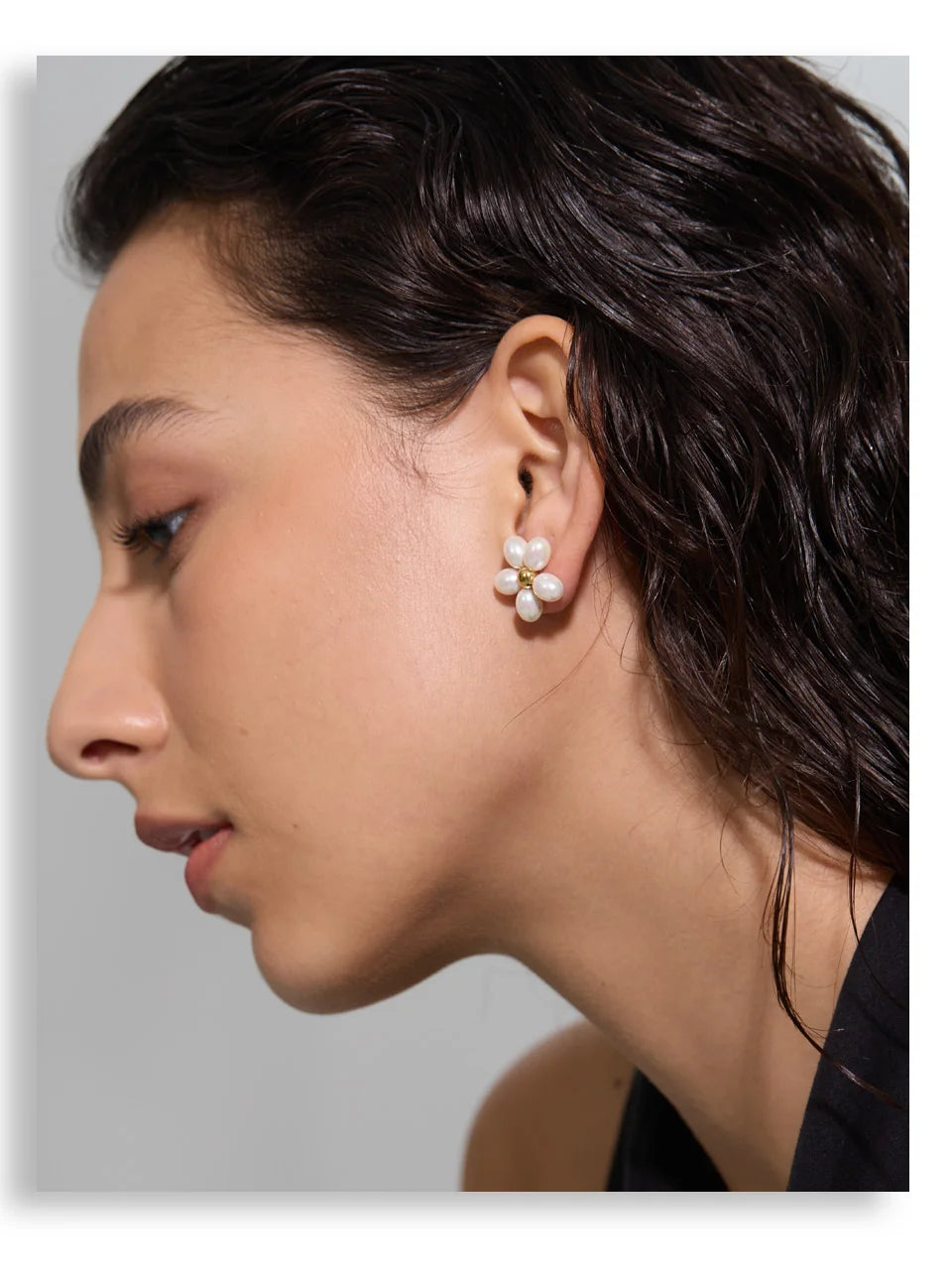 Pearls Flower Earrings