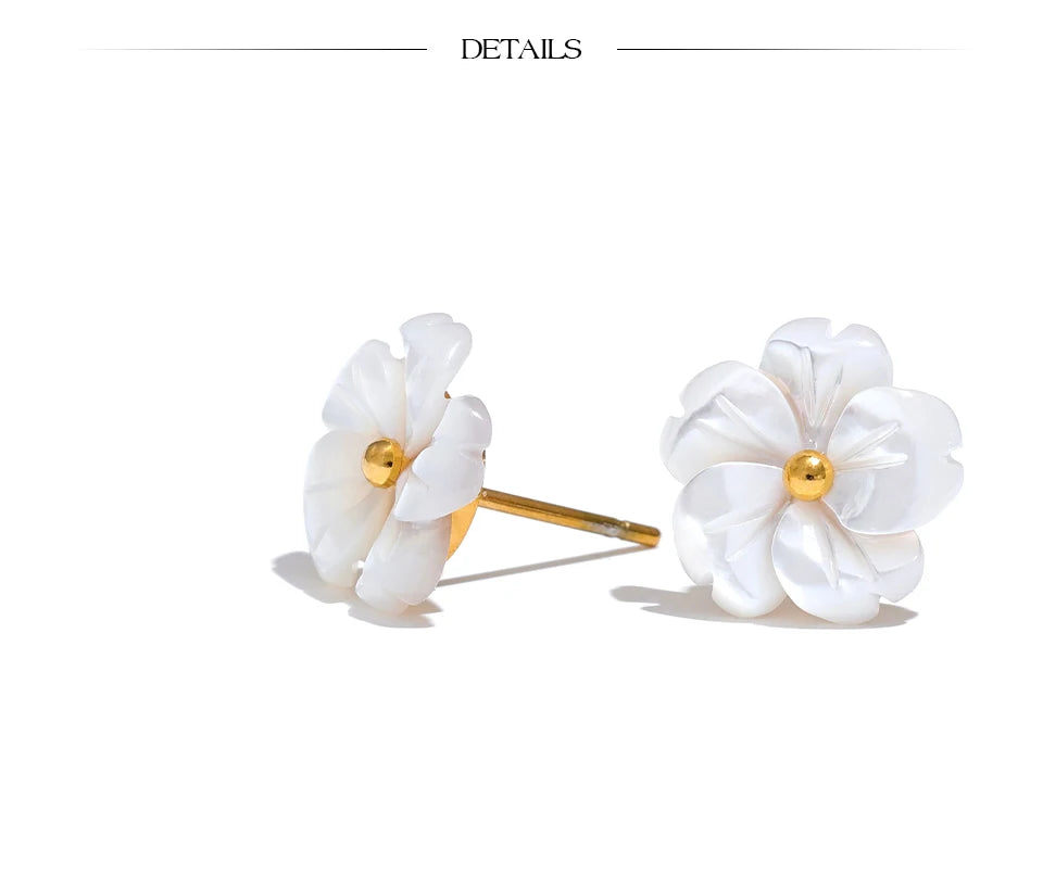 White Blossom Studs